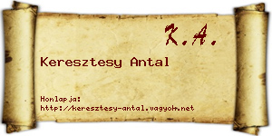 Keresztesy Antal névjegykártya